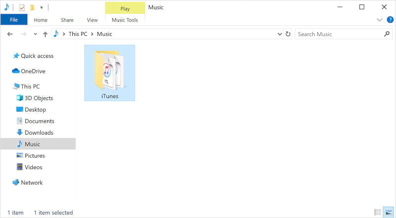 Tệp thư viện iTunes trong Windows 10