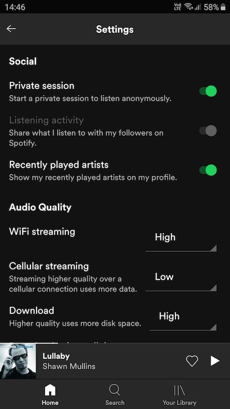 Cách sử dụng Chế độ phiên riêng tư trong Spotify