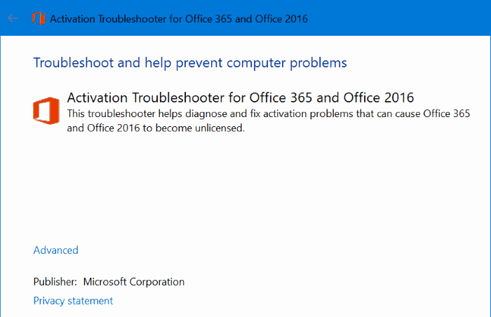Tải xuống và sử dụng Trình gỡ rối kích hoạt Microsoft Office