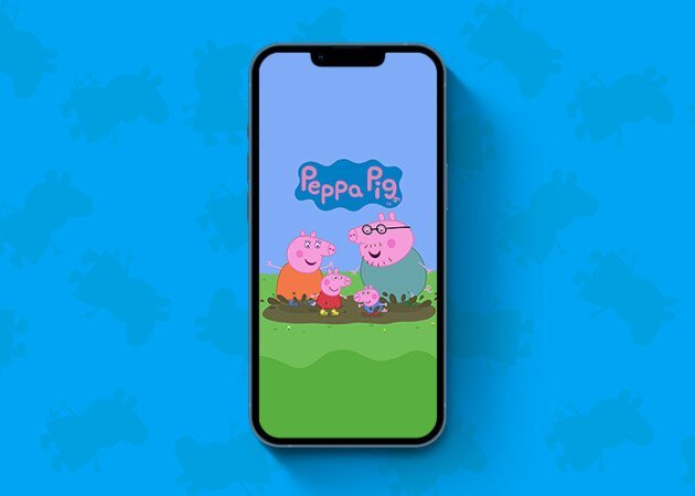 Hình nền heo Peppa dễ thương cho iPhone