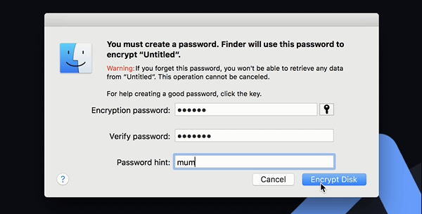Nhập mật khẩu mã hóa