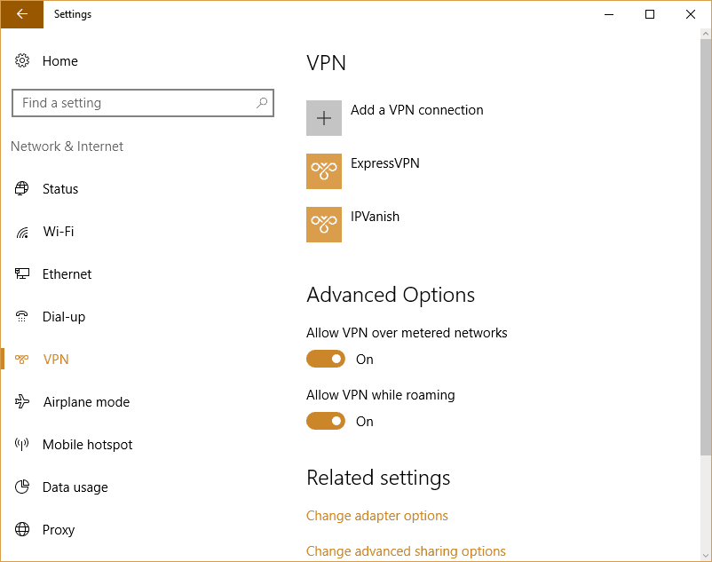 Xóa hoặc tắt dịch vụ VPN trong Windows 10