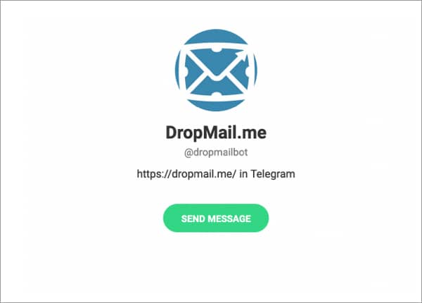 Telegram bot DropMail.me