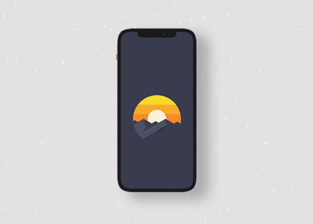 Hình nền mặt trời mọc đơn giản cho iPhone