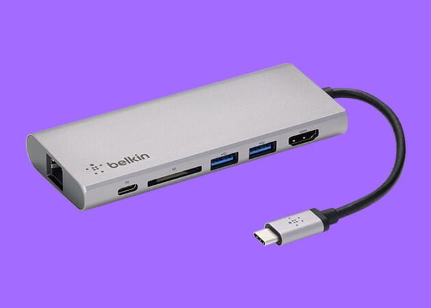 Sử dụng trung tâm Thunderbolt 3 hoặc USB-C được hỗ trợ trên máy Mac
