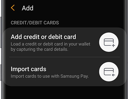 Thêm lại thẻ của bạn vào Samsung Pay