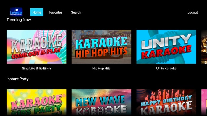 Ứng dụng Karaoke theo yêu cầu cho Apple TV