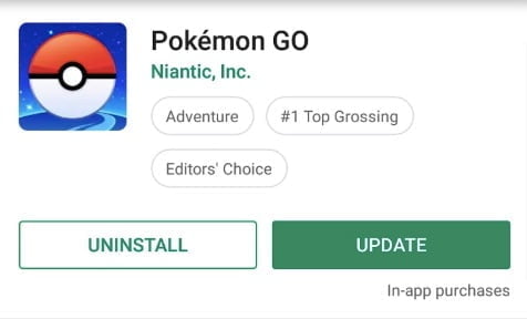 ứng dụng how-to-update-pokemon-go