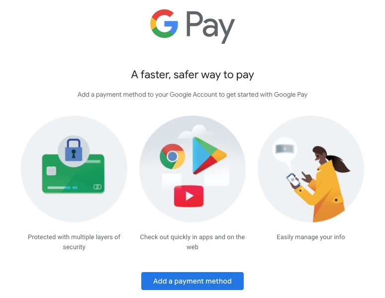 Thêm phương thức thanh toán mới vào Google Payments Center