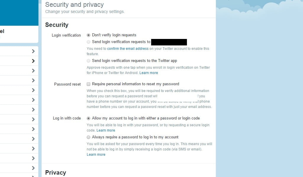 Twitter-Bảo mật-Quyền riêng tư
