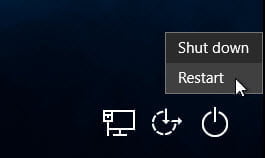Khởi động lại Windows 10