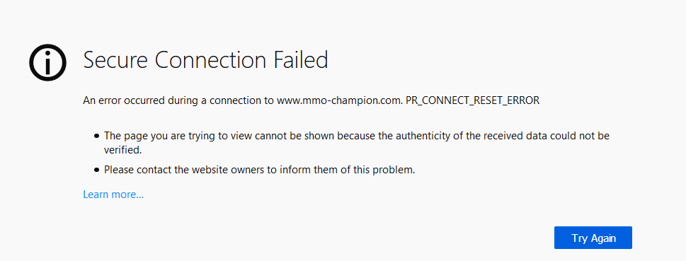 PR_CONNECT_RESET_ERROR-Lỗi kết nối an toàn-Firefox-Trình duyệt-Lỗi