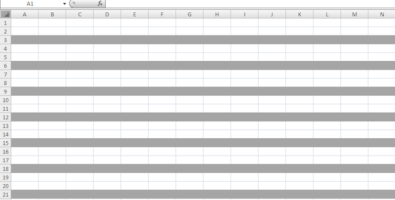 Các cách tô bóng hoặc tô sáng từng hàng trong bảng Excel
