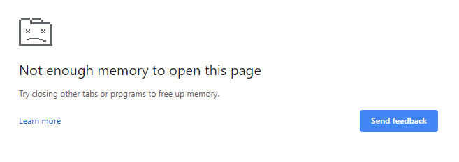 Aw-snap-Không đủ bộ nhớ-để mở-trang này-Google-Chrome-lỗi-trên PC