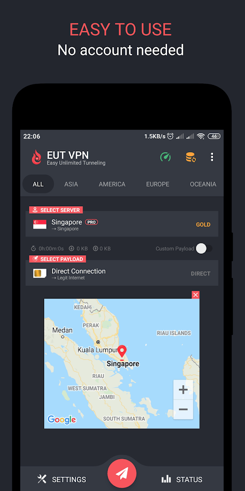 EUT VPN - Đường hầm dễ dàng không giới hạn